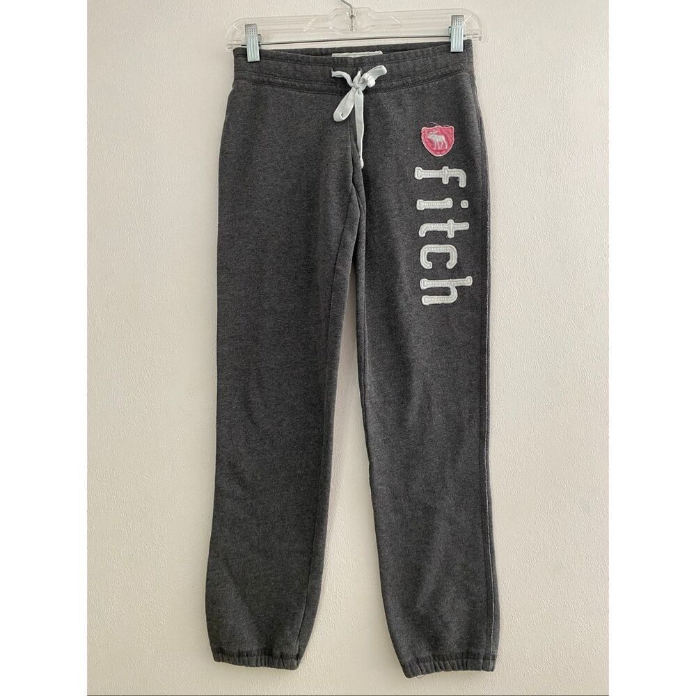 Abercrombie Kids Gray Jogger Sweatpants Girls Large Y2K Lounge